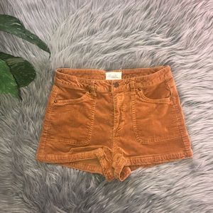 Corduroy High Waisted Shorts